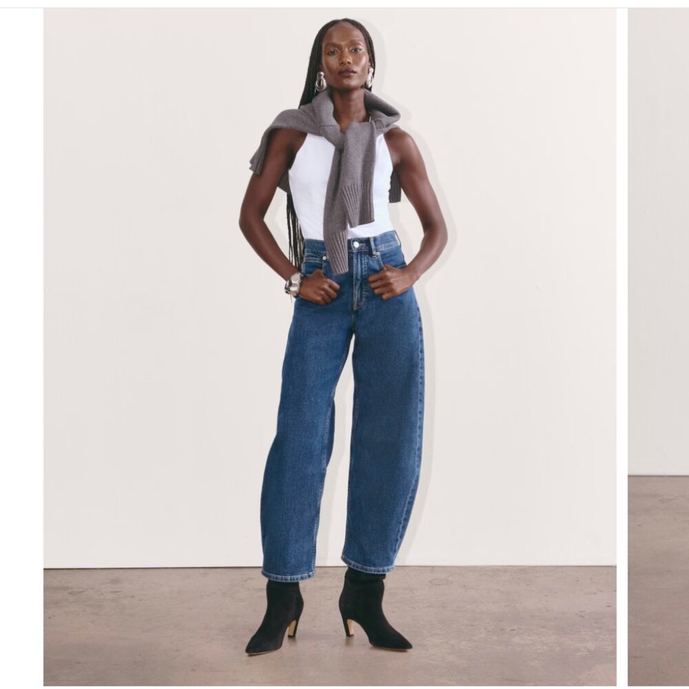 Everlane Way-High Curve Jean in Ocean